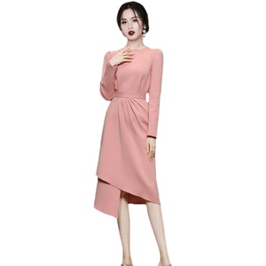 2022 spring new fashion temperament elegant atmosphere gentle style professional bottomed commuter dress