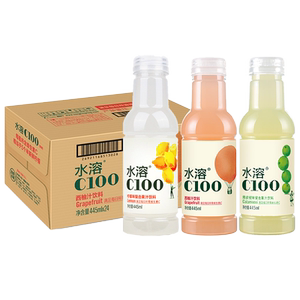 農(nóng)夫山泉水溶復(fù)合果汁飲料445ml*15瓶整箱批發(fā)特價(jià)檸檬西柚味c100