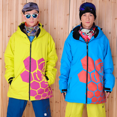 WAKA-韩国女士款夹棉单板双板保暖滑雪服冲锋衣滑雪衣棉衣防水2色
