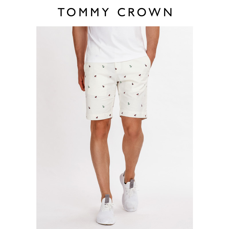 TOMMY CROWN男士休闲短裤 时尚舒适透气休闲短裤 U80352967|ruв категории Мужская одежда, брюки - от Buy2taobao.com для оказания профессиональной услуги покупки агента Taobao