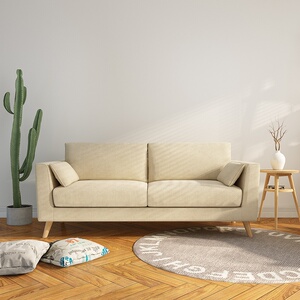 米色布艺沙发现代简约图片