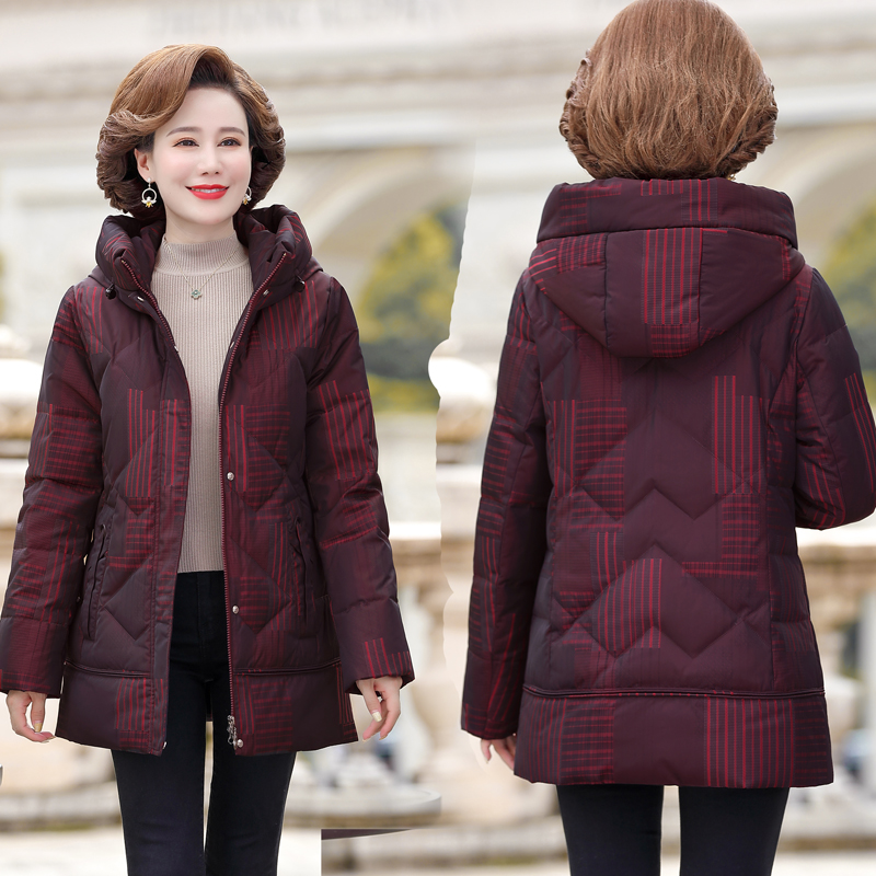 波司登02适配妈妈羽绒服冬装中长款气质洋气中老年女2022新款外套