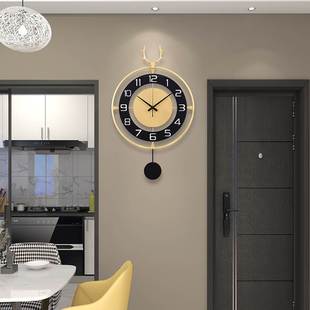 时钟挂钟客厅创意网红装饰挂表现代时尚免打孔家用2021新款钟表