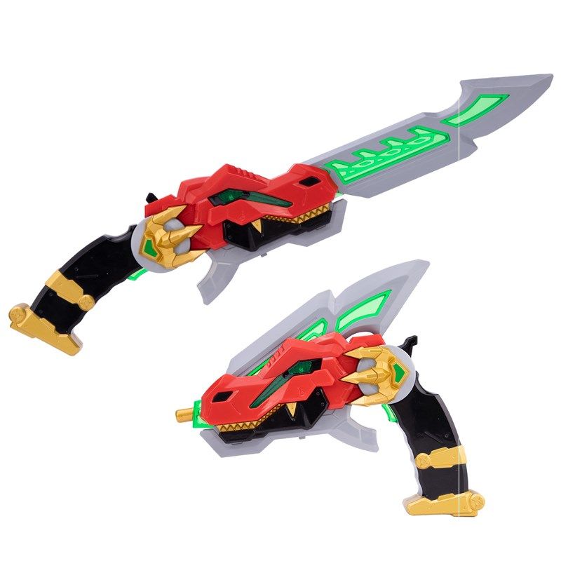 心奇飞火霸王龙的炎龙剑武器玩具男孩爆龙战车4变形枪焰投币感应