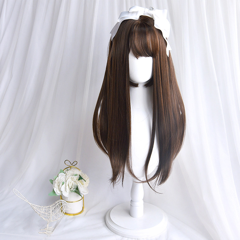 jk发式万家姬切女斯公主假发焦糖色爱万用整顶假发