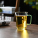北大史加厚耐热玻璃绿茶杯高级个人专用茶杯家用带把喝茶杯啤酒杯