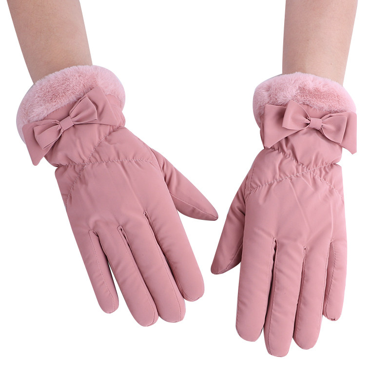 棉手套女加绒加厚冬天户外保暖防寒防风秋冬季骑车骑行开车可触屏