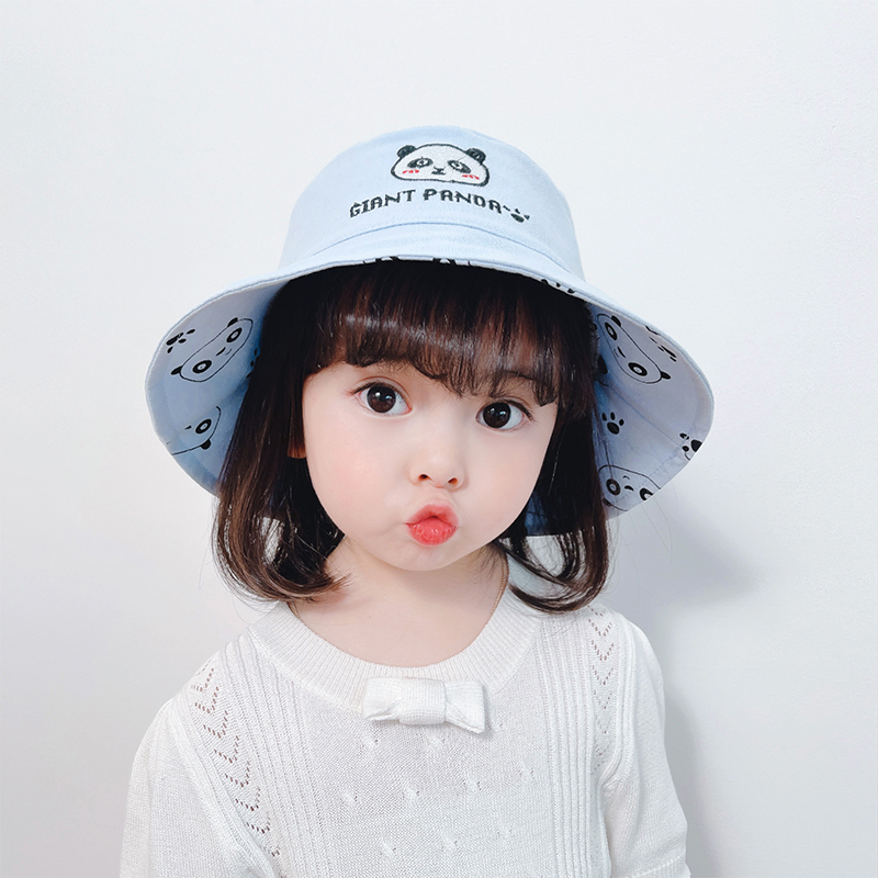儿童遮阳帽设计感小众女新款小女孩可爱熊猫两面戴外出游玩防晒帽|ruв категории Детская одежда, шляпа/шарф/маска/перчатки/наушники/ноги рукав, шляпа - от Buy2taobao.com для оказания профессиональной услуги покупки агента Taobao
