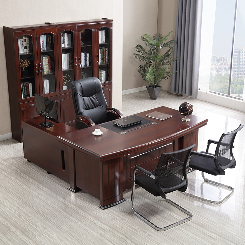 新中式办公桌老板桌总裁领导办公室家具大班台主管桌经理桌椅组合