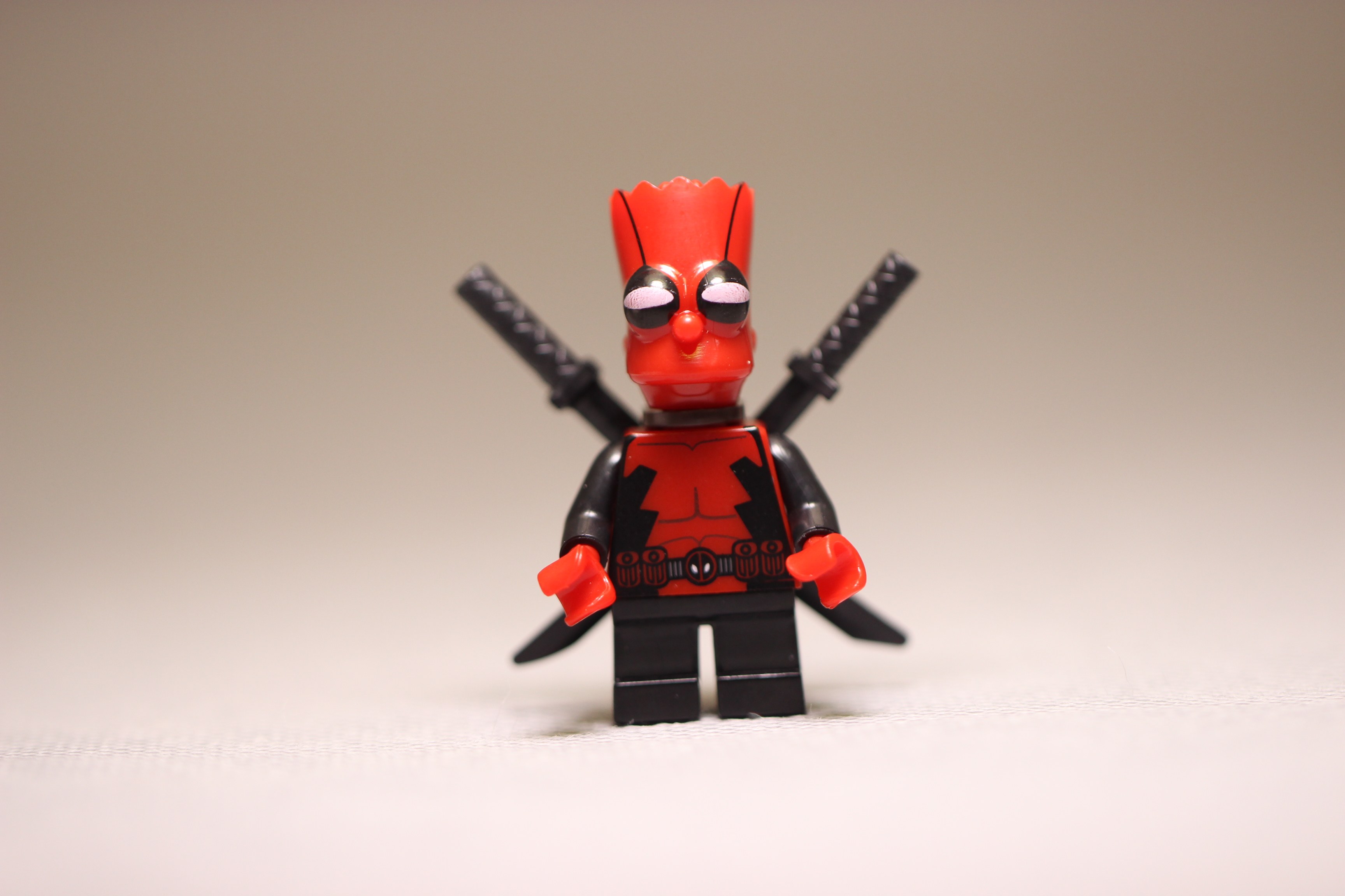 积木人仔拼插小号死侍关节可动人偶公仔玩具手办摆件 双刀忍者