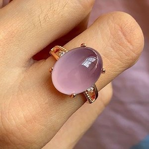 黄金镶嵌翡翠戒指图片