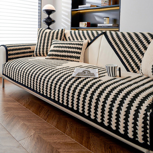 北欧简约四季通用沙发垫2024年直排沙发防滑坐垫高级感沙发盖布巾