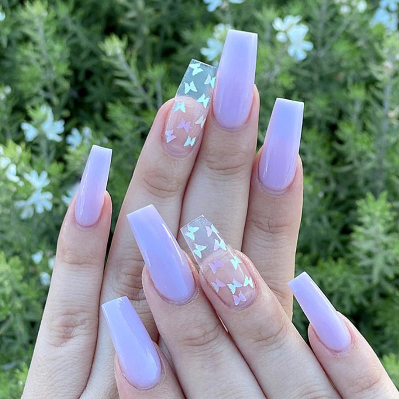 ins网红镭射蝴蝶亮片小红书人气款超薄幻彩美甲亮片光疗指甲装饰