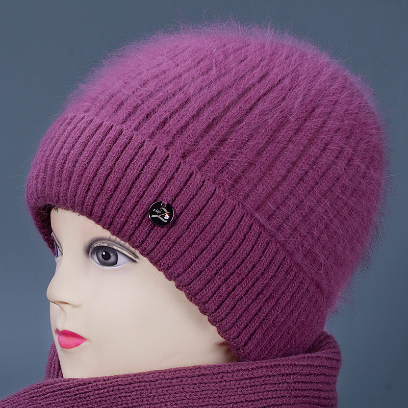 老年人帽子秋冬包头帽毛线妈妈棉帽中年人帽子女加绒防寒保暖加厚