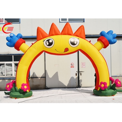 新款儿童卡通气模开业庆典满月生日充气拱门幼儿园开学活动彩虹门