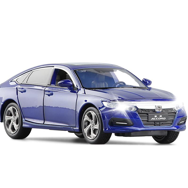 jkm1/32 本田雅阁十代合金车模 六开门声光回力金属摆设汽车模型