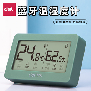 得力温度计家用室内高精度精准婴儿房室温壁挂式电子气温温湿度计