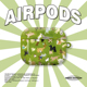 可爱绿色草地小狗开会简约复古插画适用于AirPods3代耳机壳AirPodsPro第二代/一代保护套光面硬壳AirPods2代