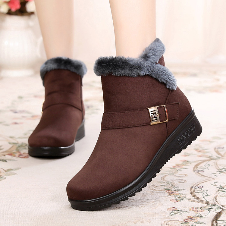 Buy Winter thickening NonSlip short tube Snow Boots warm mother cotton