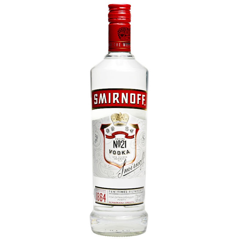 斯米诺伏特加红牌伏特加SMIRNOFF VODKA皇冠洋酒调酒基酒700ml