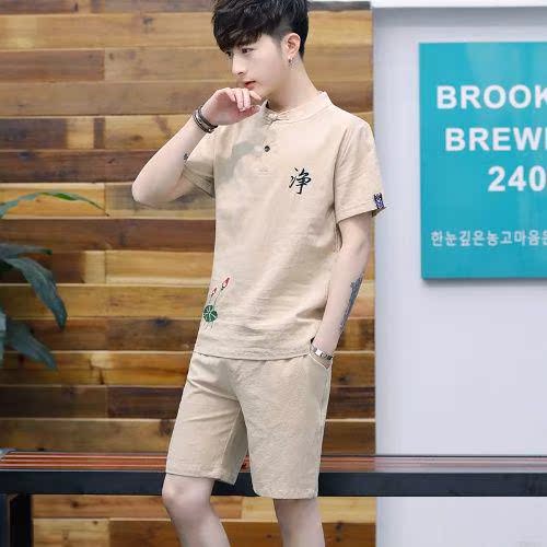 Embroidery Flax Cotton and hemp Male version summer Chinese style man Short sleeved t-shirts shorts Men's Men's pure cottonin the Pet/Pet food and supplies , Pet apparel and accessories , Pet clothing/Raincoat category - from Buy2taobao.com to provide professional Taobao agent buy service