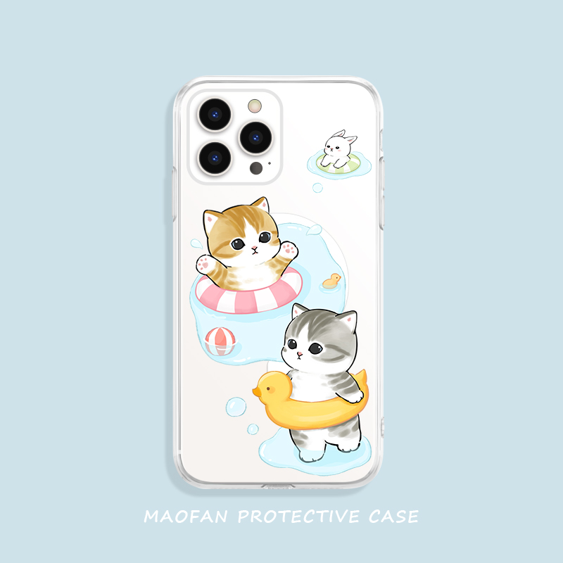 猫饭 magsafe磁吸苹果15手机保护壳夏日猫咪iPhone14promax适用12可爱13透明手机保护套11原创50华为mate60Pr