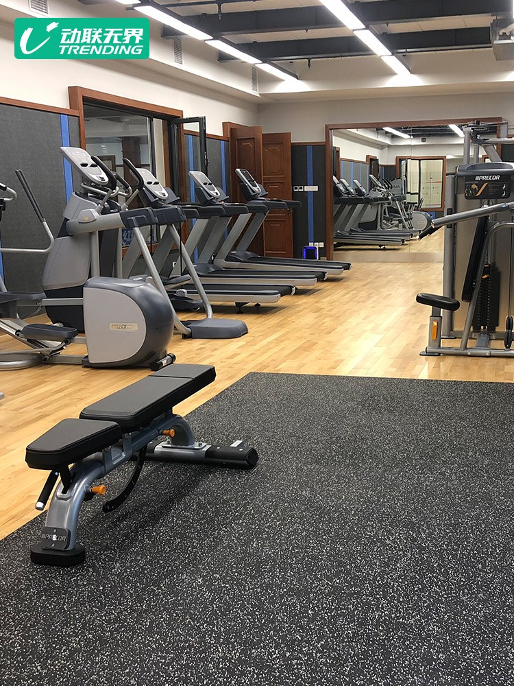 健身房橡胶地垫 家用哑杠铃减震隔音力量区缓冲地板拼接环保地垫