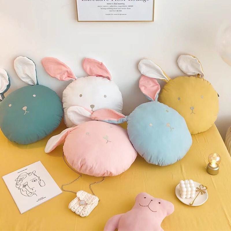 ins Cotton Washed cotton rabbit Hearts Pillows Accompany sleep Bedside Decorative Pillow Containing core Removablein the Home Fabric , Pillow/Pillow category - from Buy2taobao.com to provide professional Taobao agent buy service