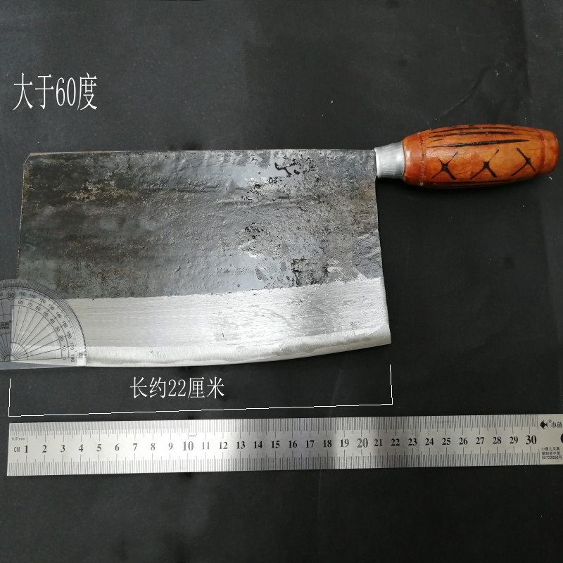 铁匠铺_夹钢菜刀手工锻打切片刀厨师刀铁匠铺刀具老式铁菜刀龙水安钢