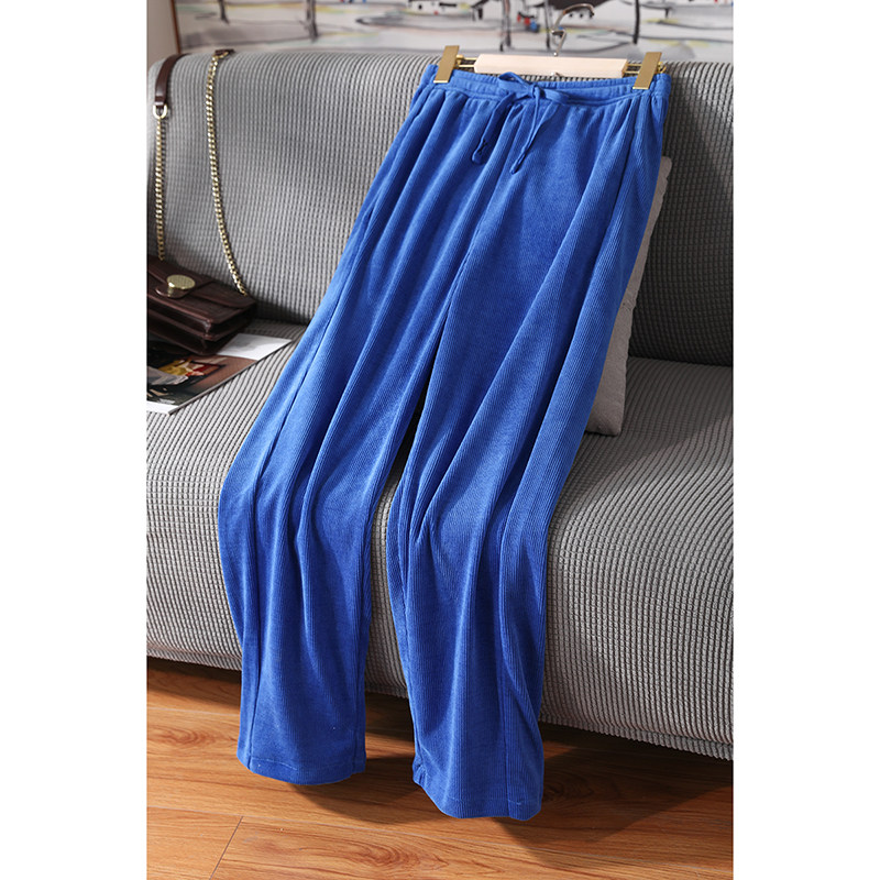 条绒阔腿裤女
