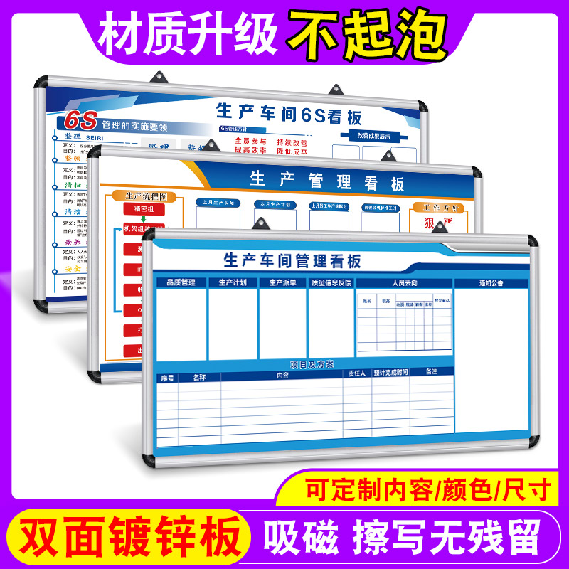 小涂涂定制车间看板生产任务计划管理精益生产车间质量管理看板目