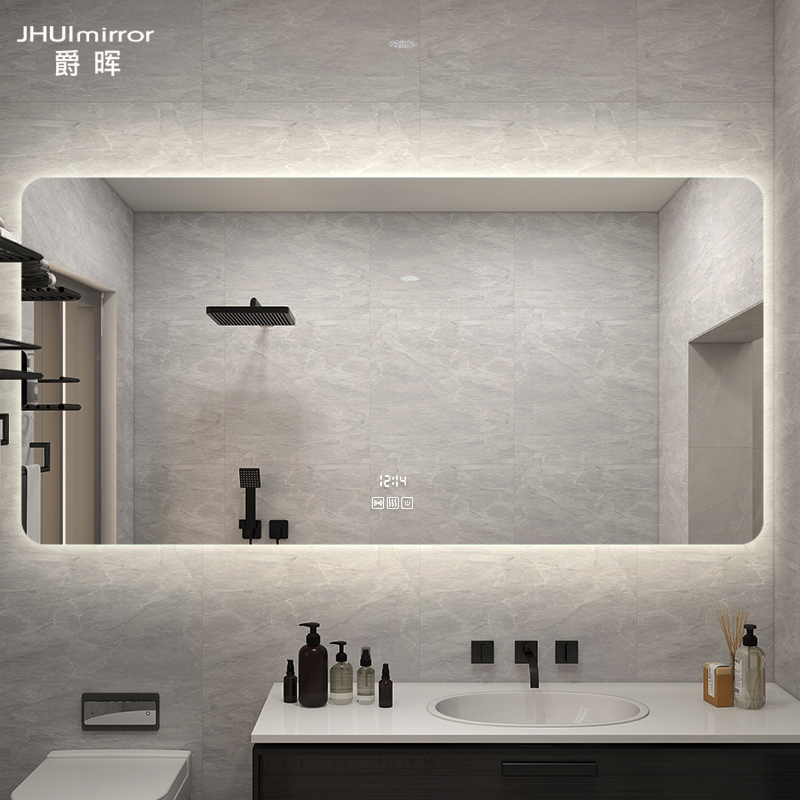 卫生间智能除雾镜子浴室镜led灯发光挂墙洗手间台盆壁挂卫浴镜子