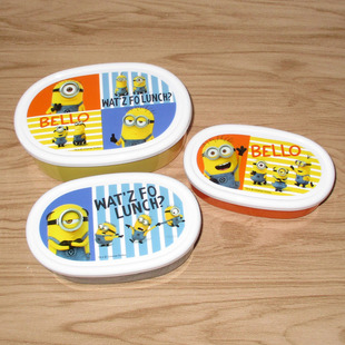 日本正品minions餐盒食物盒便当盒