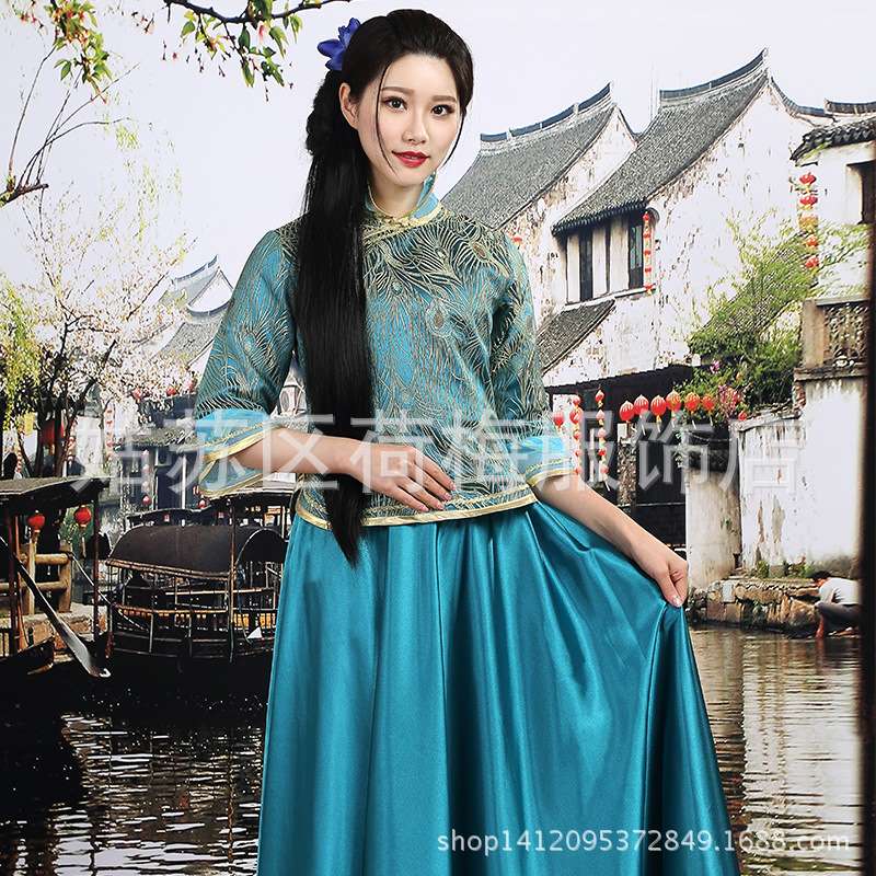 民国小姐装小凤仙婚礼伴娘服古代戏服舞蹈服古筝表演服装摄影古装|ruв категории Женская одежда, костюм/национальная одежда/театр костюм, национальная одежда/этап погрузки - от Buy2taobao.com для оказания профессиональной услуги покупки агента Taobao