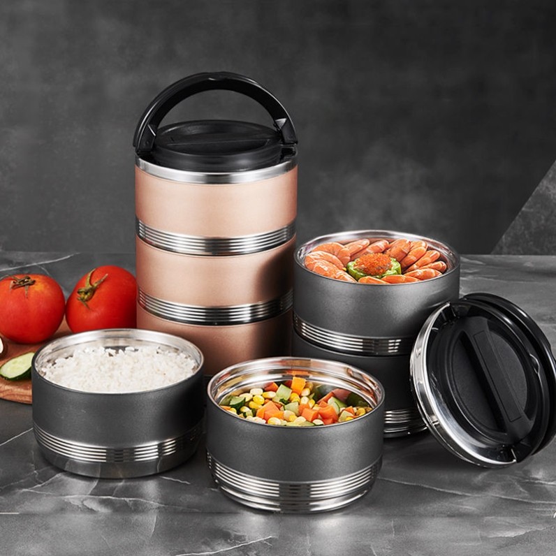 上班族带饭便当盒保温饭盒手提多层保暖便携家用学生304不锈钢