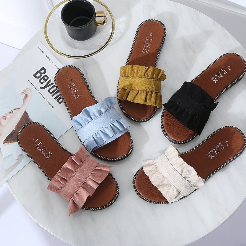 2018 summer shoes women Bowtie Slippers ladies flat sandals