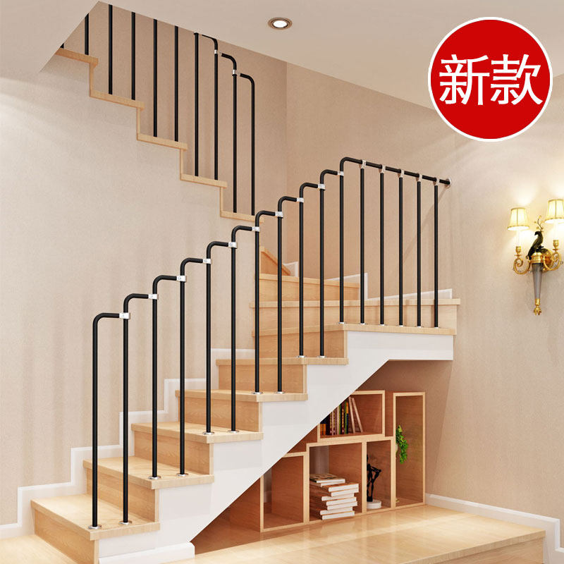 新款7字形搂梯扶手工业风钢管栏杆简约现代围栏店铺家用室内护梯已售