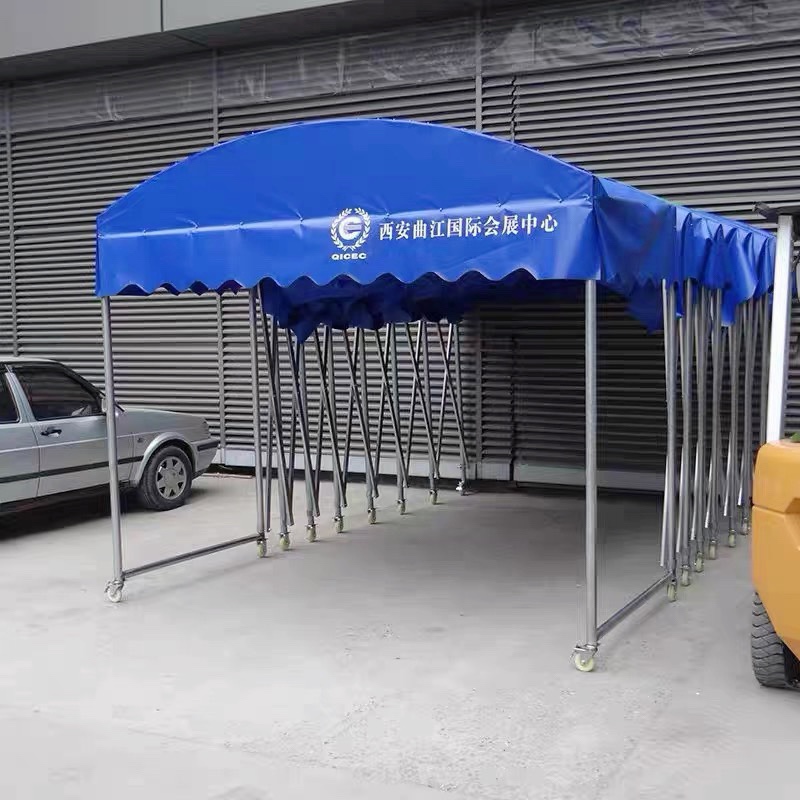 雨棚户外推拉蓬移动停车棚车棚家用遮阳棚活动车库伸缩挡防雨帐篷