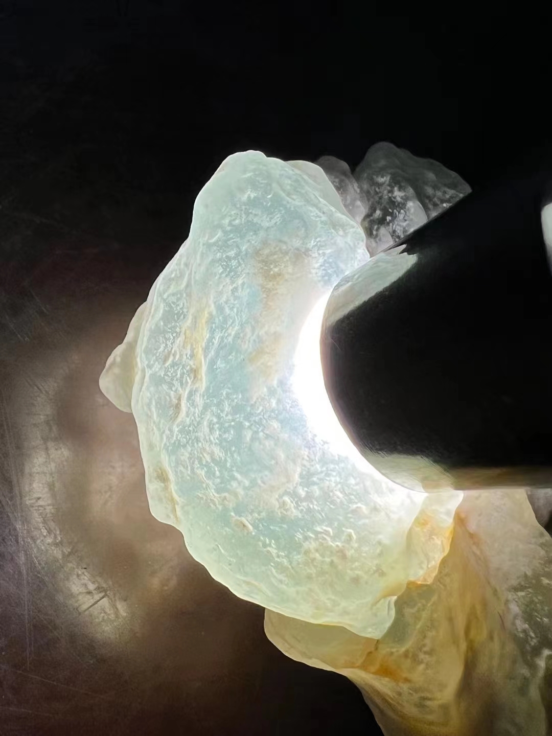 缅甸天然a货冰种翡翠原石玉石老坑毛料冰阳绿翡翠原石直播专拍