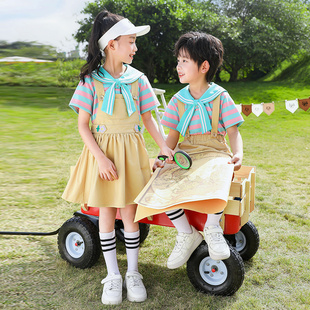 新款校服小学生班服夏季短袖套装幼儿园园服夏款学院风儿童运动服