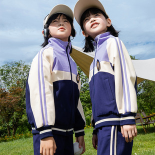 校服套装小学生春秋夏装四件套儿童幼儿园园服运动班服英伦学院风