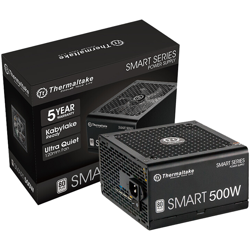 Tt台式电脑主机箱电源Smart 500W 600W 700W白牌直出五年换新静音