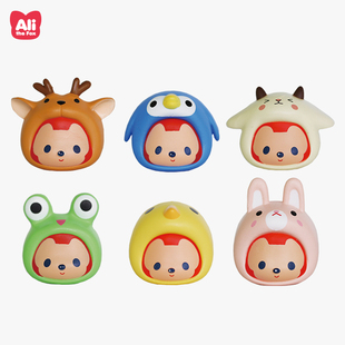 阿狸可爱表情动物款扭蛋公仔吸盘公仔手机支架动漫周边卡通玩偶