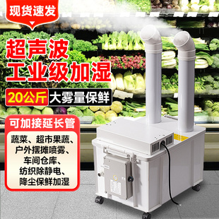 工业大雾量超声波加湿器超市蔬菜水果保鲜喷雾机大型商用雾化机