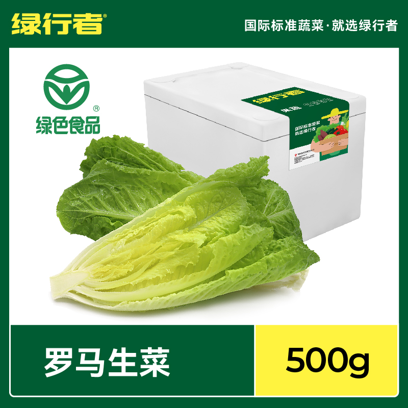 【绿行者】罗马生菜新鲜蔬菜沙拉菜轻食西餐沙拉绿叶低脂轻食500g