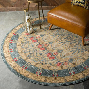 美式复古圆形地毯 北欧ins民族风波西米亚家用地毯客厅卧室床边毯