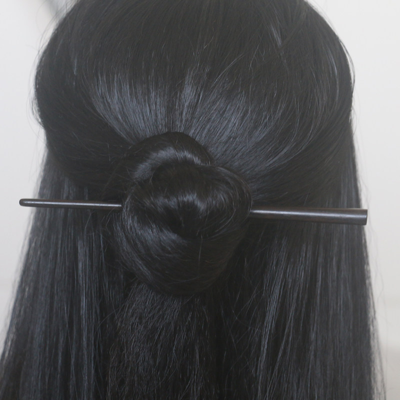 明星同款筷子发簪长簪子超长加长日式和风发簪束发发簪木质圆木