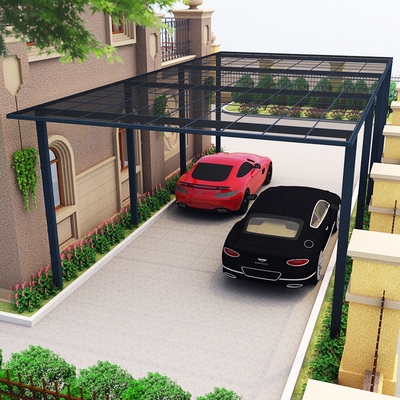 铝合金车棚别墅庭院户外合抱式隔热防晒防雨停车棚家用定制遮阳棚