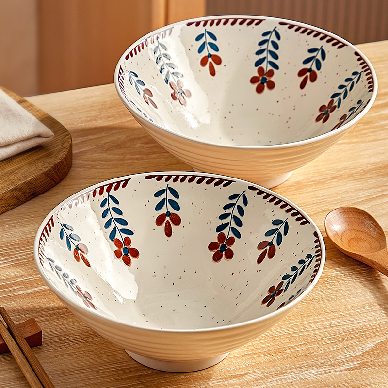 日式陶瓷面碗家用拉面碗吃面碗复古8