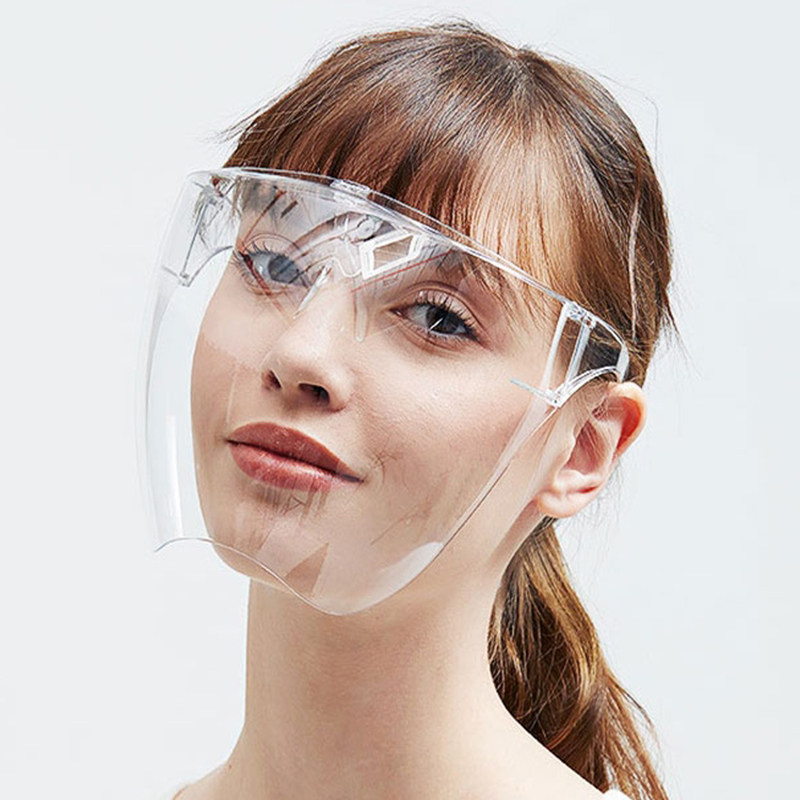 成人高清防护面罩全脸防飞溅面具防雾透明太空护目眼镜faceshield